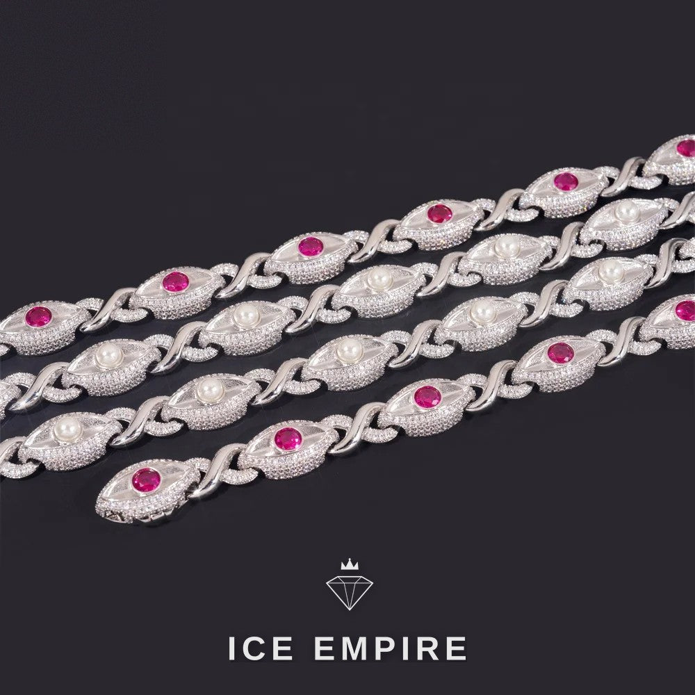 Iced Out Rose Gold Plated Moissanite Cuban Chain