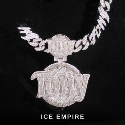 Iced Out Rose Gold Plated Pendant