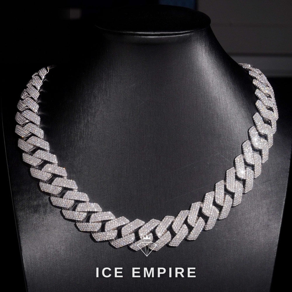 Iced Out Rose Gold Plated Moissanite Cuban Chain