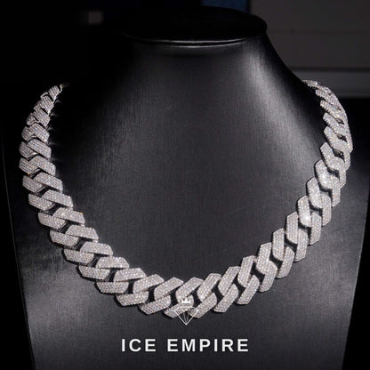 Iced Out Rose Gold Plated Moissanite Cuban Chain