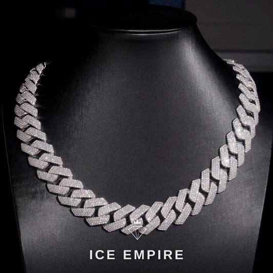 Iced Out Rose Gold Plated Moissanite Cuban Chain