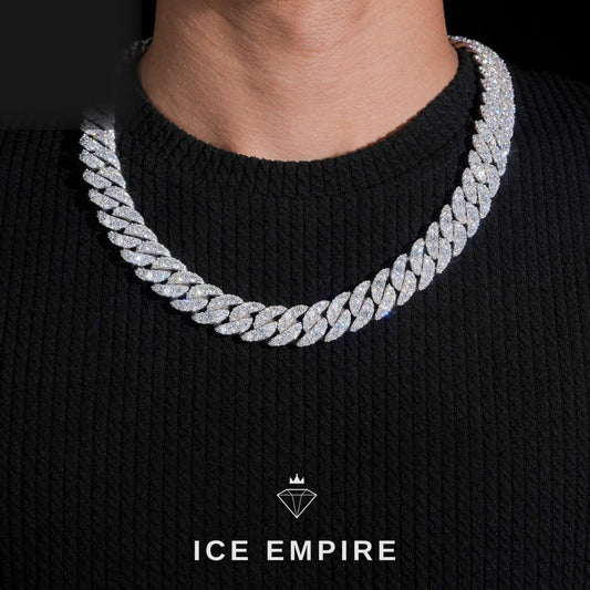 Iced Out Rose Gold Plated Moissanite Cuban Chain