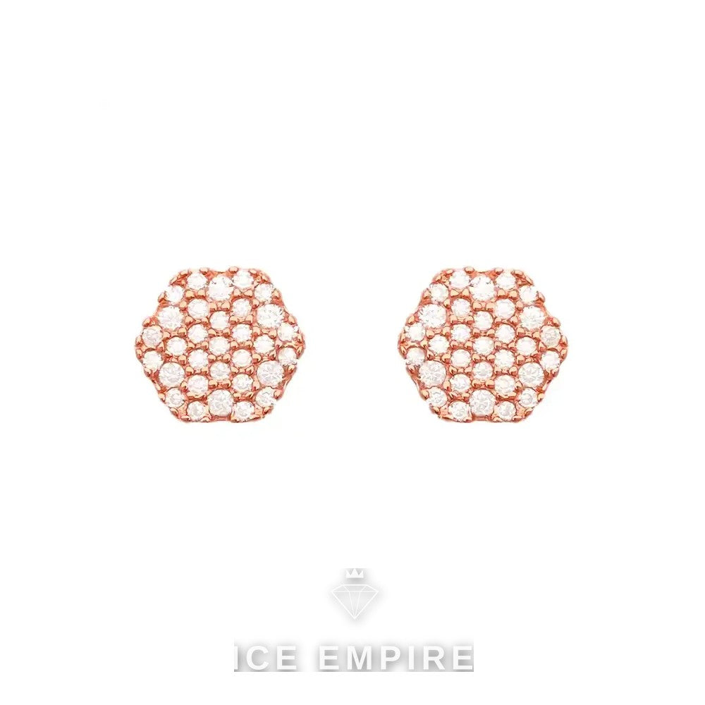 Iced Out 925 Silver Moissanite Stud Earrings