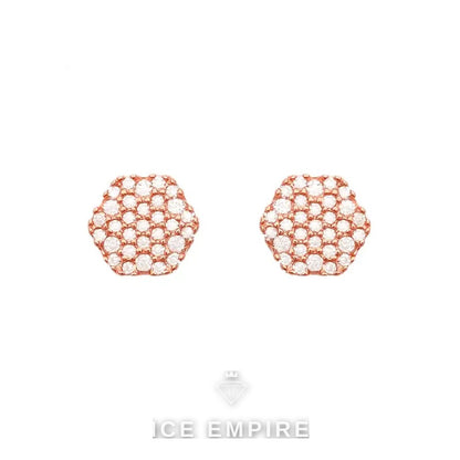 Iced Out 925 Silver Moissanite Stud Earrings