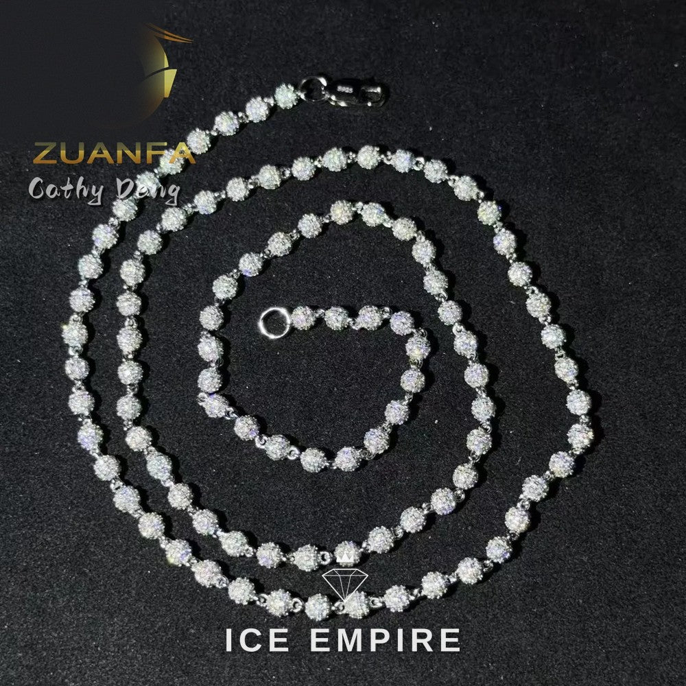 Iced Out Rose Gold Plated Moissanite Cuban Chain
