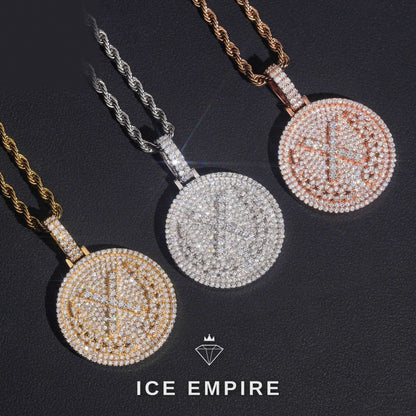 Iced Out Rose Gold Plated Moissanite Pendant