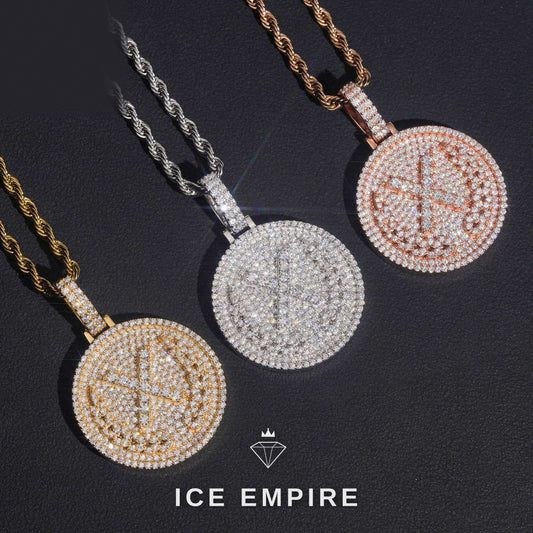 Iced Out Rose Gold Plated Moissanite Pendant