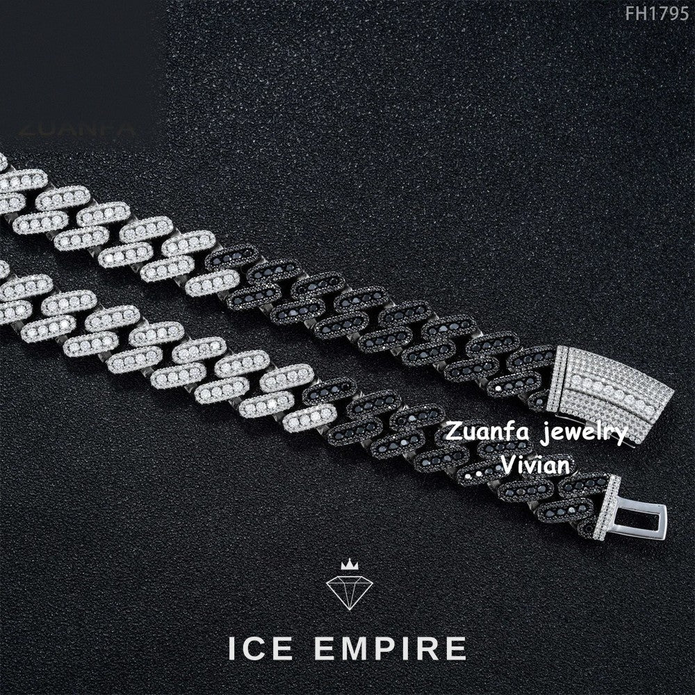 Iced Out Rose Gold Plated Moissanite Cuban Chain