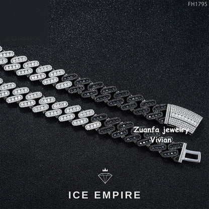 Iced Out Rose Gold Plated Moissanite Cuban Chain