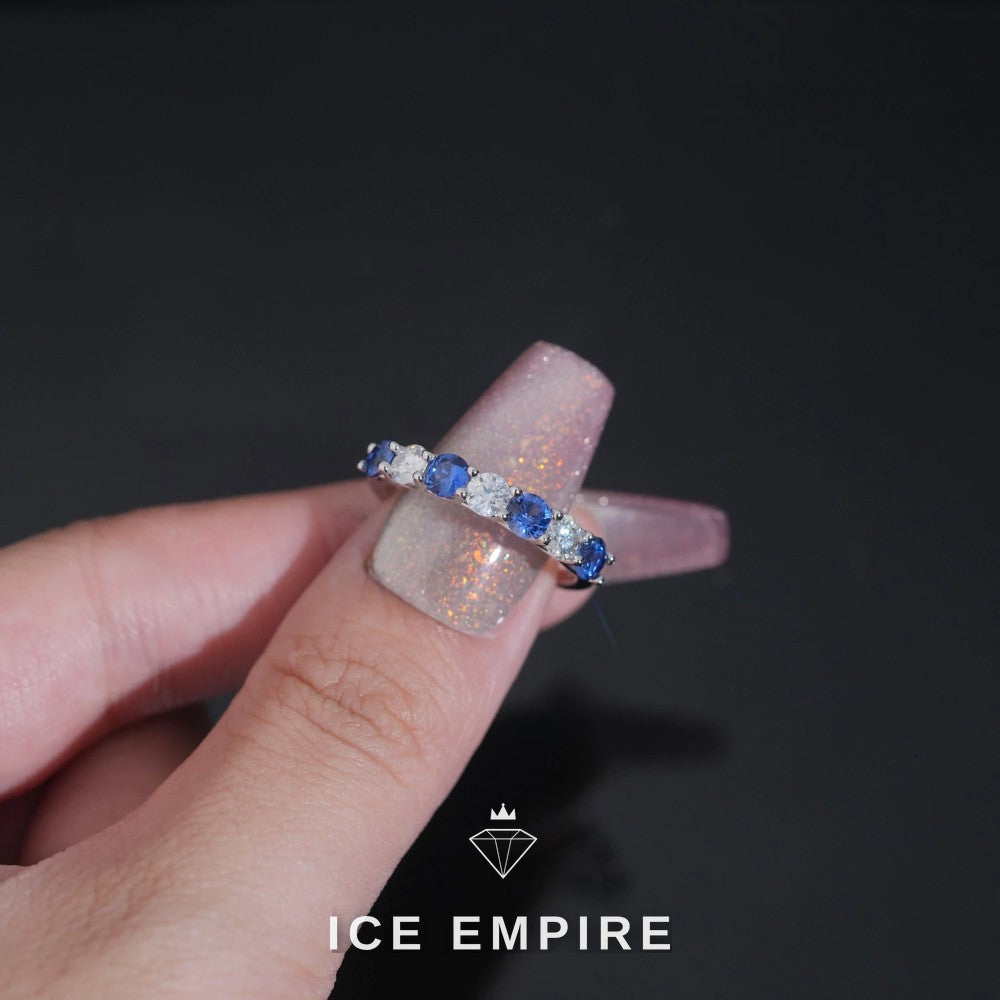 Iced Out 925 Silver Moissanite Ring