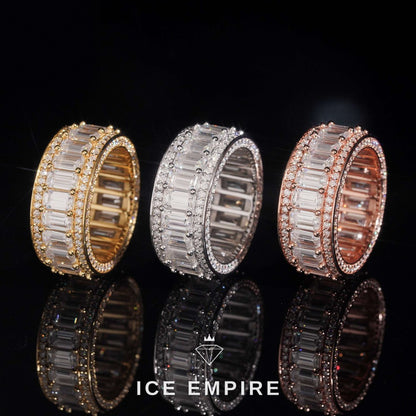 Iced Out 925 Silver Moissanite Ring