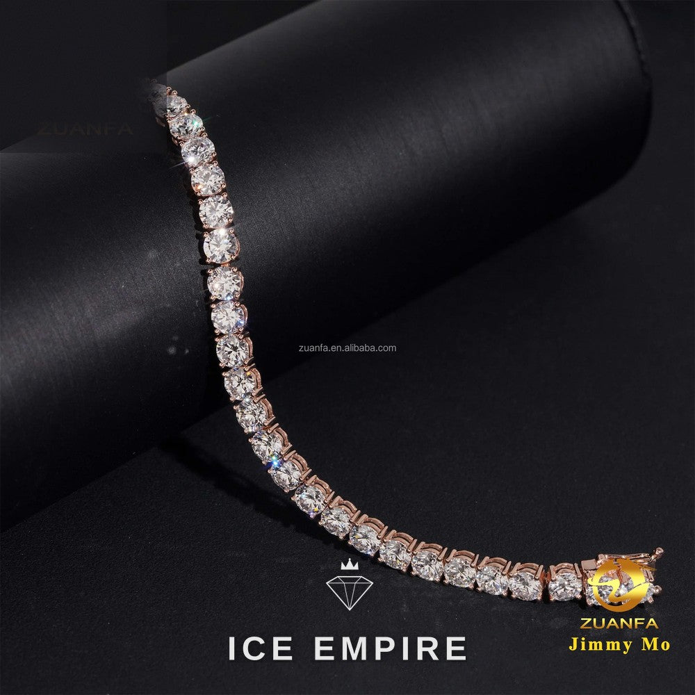 Iced Out 10K Gold Lab Grown Diamond Tennis Bracelet