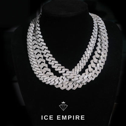 Iced Out Rose Gold Plated Moissanite Cuban Chain
