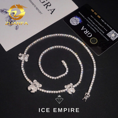 Iced Out Rose Gold Plated Moissanite Cuban Chain