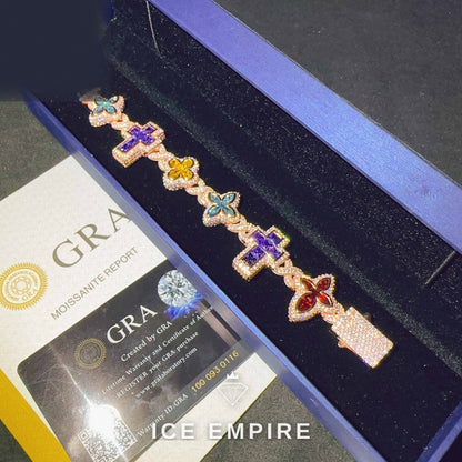 Iced Out 925 Silver Moissanite Cuban Chain