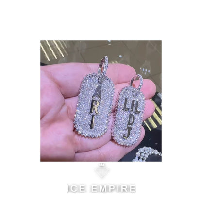 Iced Out Rose Gold Plated Moissanite Pendant
