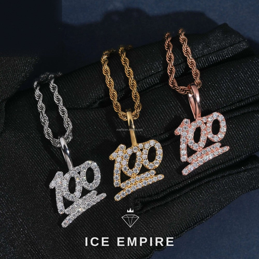 Iced Out Cross 925 Silver Moissanite Pendant