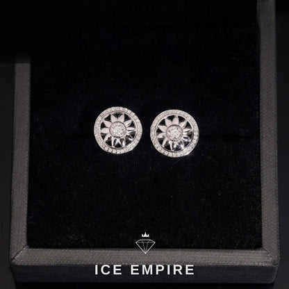 Iced Out 925 Silver Moissanite Stud Earrings