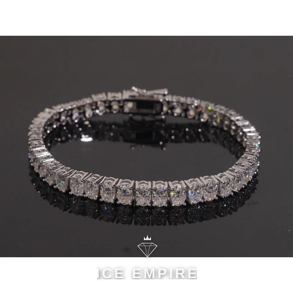Iced Out 925 Silver Moissanite Tennis Chain