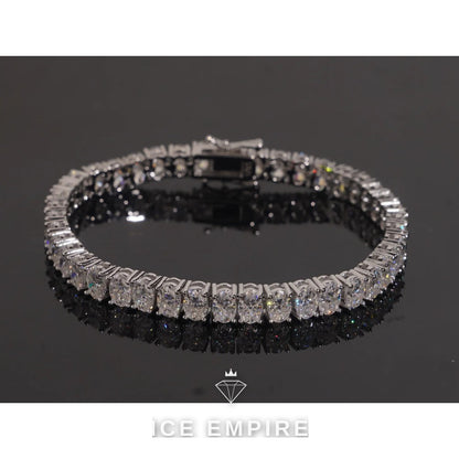 Iced Out 925 Silver Moissanite Tennis Chain