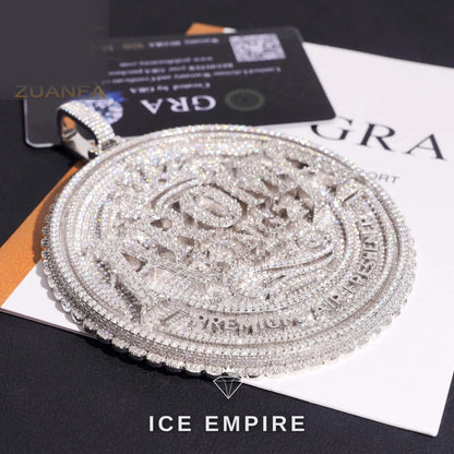 Iced Out 925 Silver Pendant