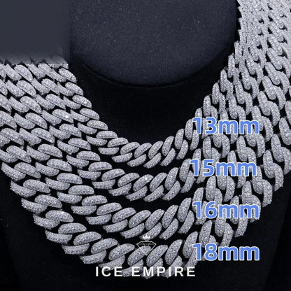 Iced Out 925 Silver Moissanite Cuban Chain