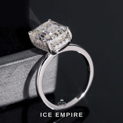 Iced Out Gold Plated Moissanite Wedding Band