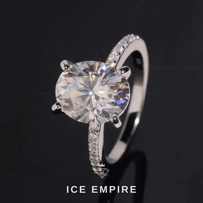 Iced Out 18K Gold Moissanite Wedding Band