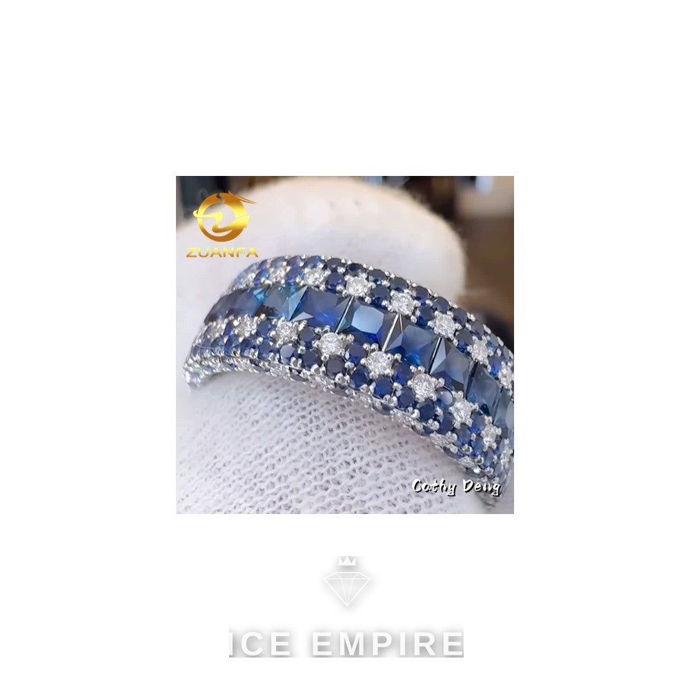 Iced Out 925 Silver Moissanite Cuban Chain