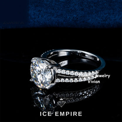Iced Out 925 Silver Moissanite Ring