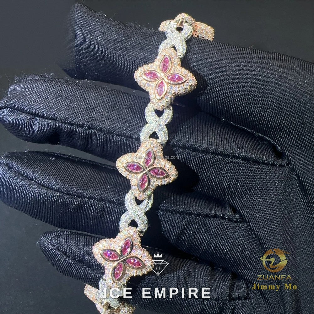 Iced Out 925 Silver Moissanite Cuban Chain