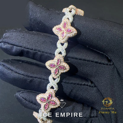 Iced Out 925 Silver Moissanite Cuban Chain