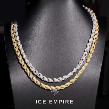Iced Out Rose Gold Plated Moissanite Cuban Chain