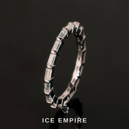 Iced Out Gold Plated Moissanite Wedding Band