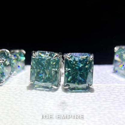 Iced Out 925 Silver Moissanite Earrings