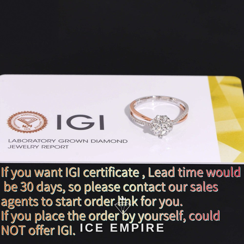 Iced Out 18K Gold Lab Grown Diamond Wedding Band