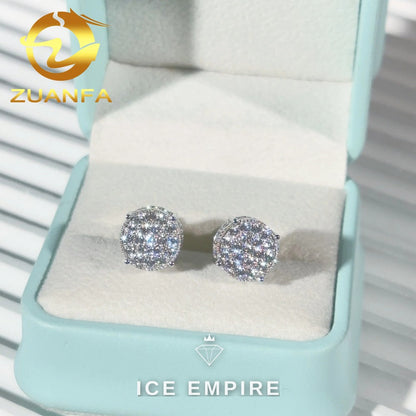 Iced Out Gold Plated Moissanite Earrings