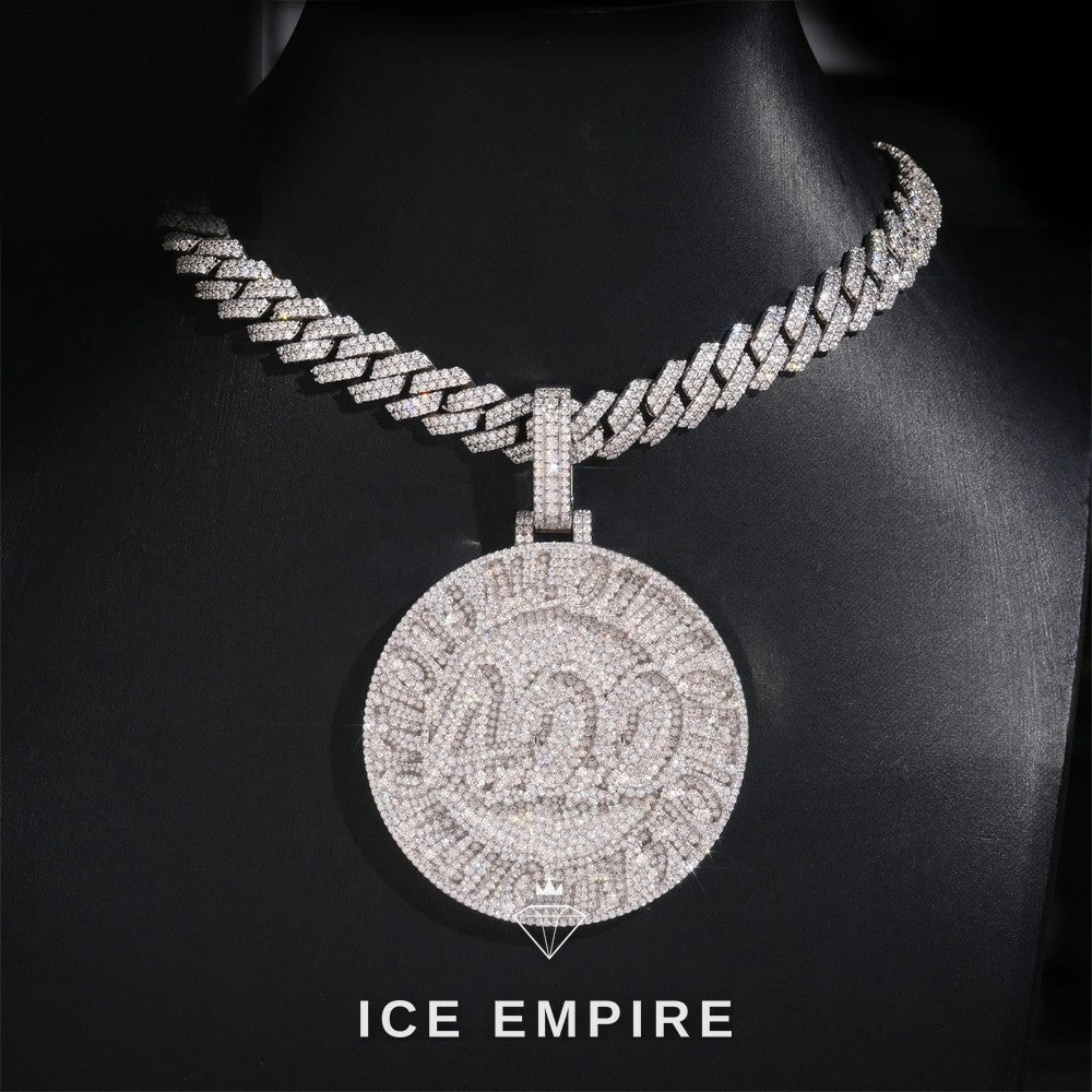 Iced Out 925 Silver Pendant
