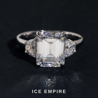 Iced Out 925 Silver Moissanite Wedding Band
