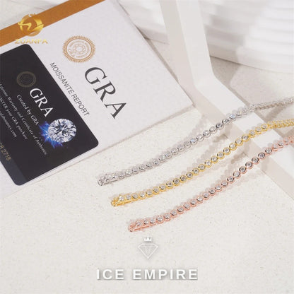 Iced Out Rose Gold Plated Moissanite Cuban Chain