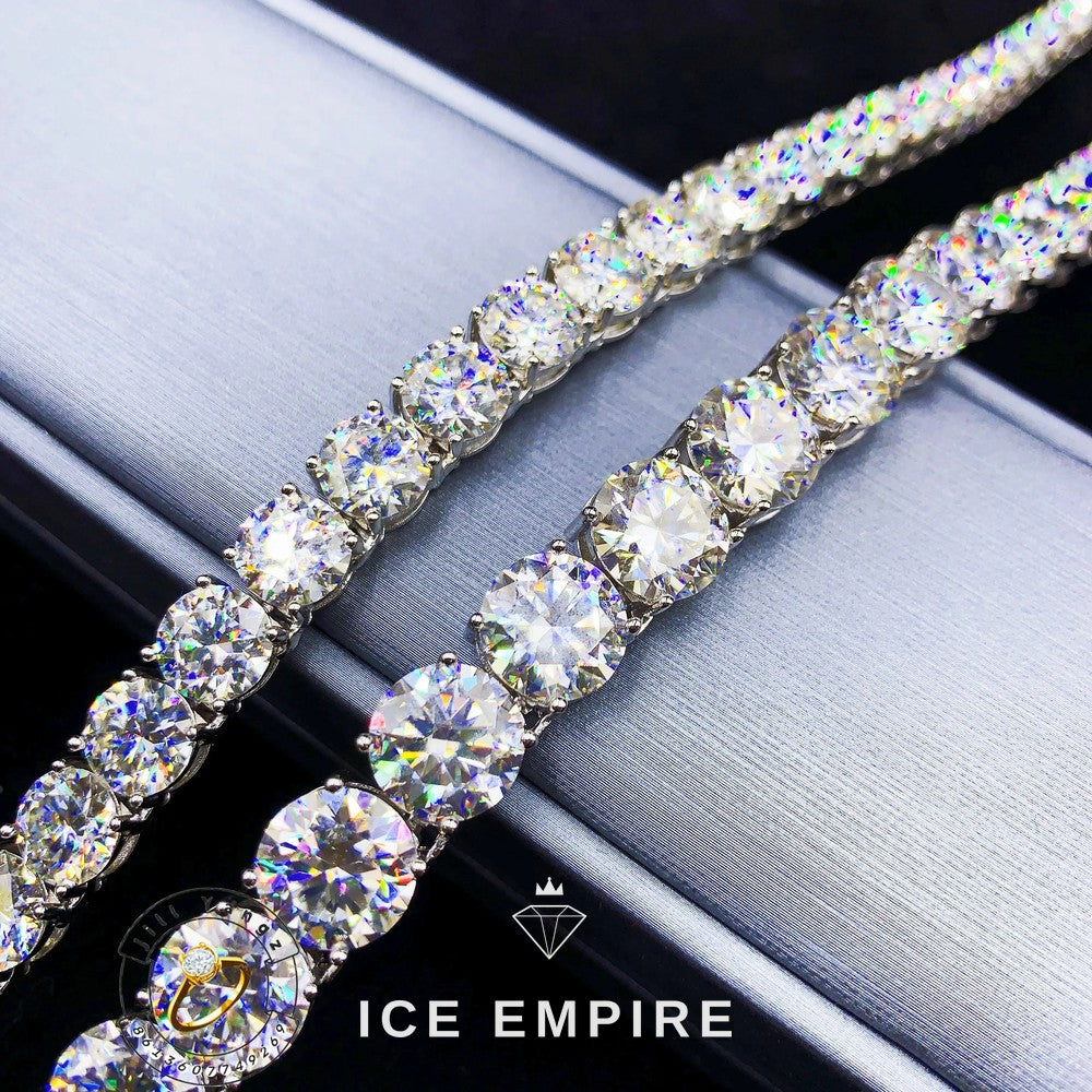 Iced Out Rose Gold Plated Moissanite Cuban Chain