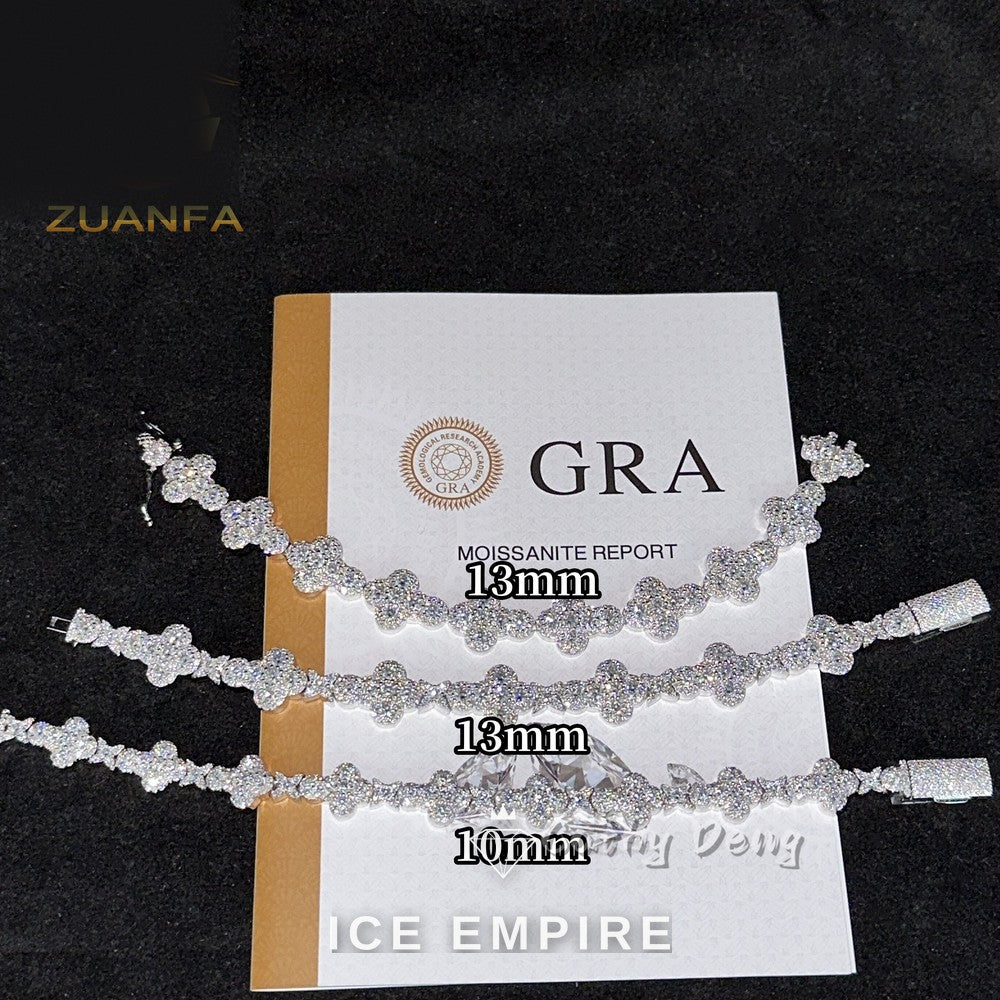 Iced Out Rose Gold Plated Moissanite Cuban Chain