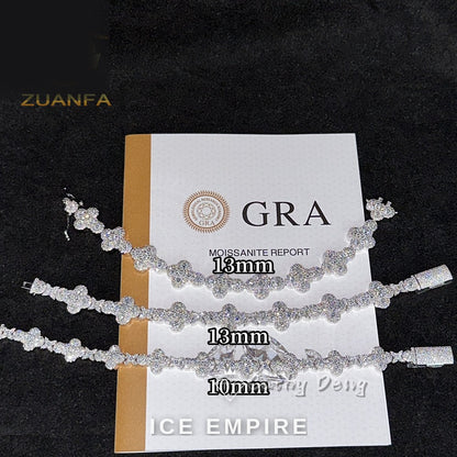 Iced Out Rose Gold Plated Moissanite Cuban Chain