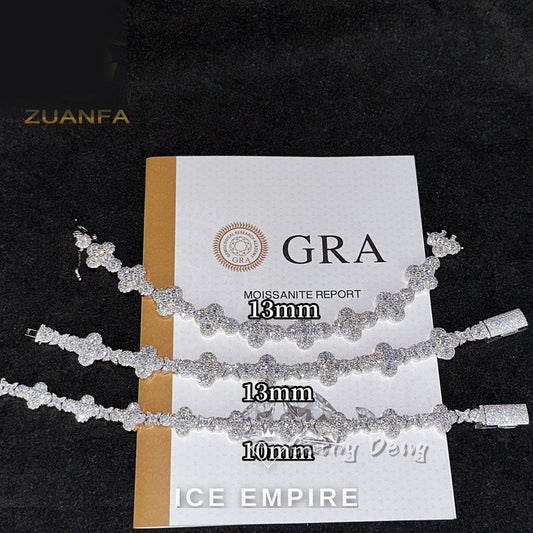 Iced Out Rose Gold Plated Moissanite Cuban Chain