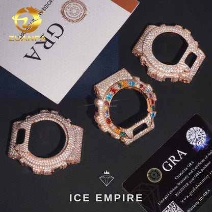 Iced Out Rose Gold Moissanite Watch