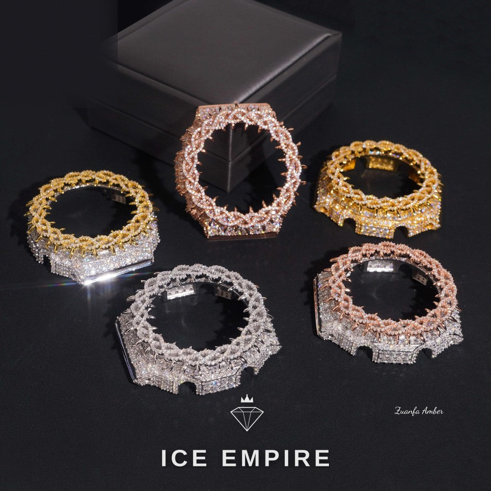 Iced Out 925 Silver Moissanite Watch