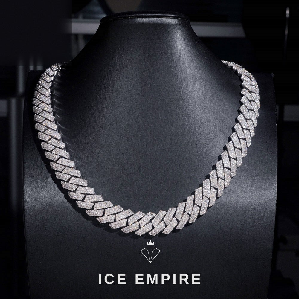 Iced Out Rose Gold Plated Moissanite Cuban Chain