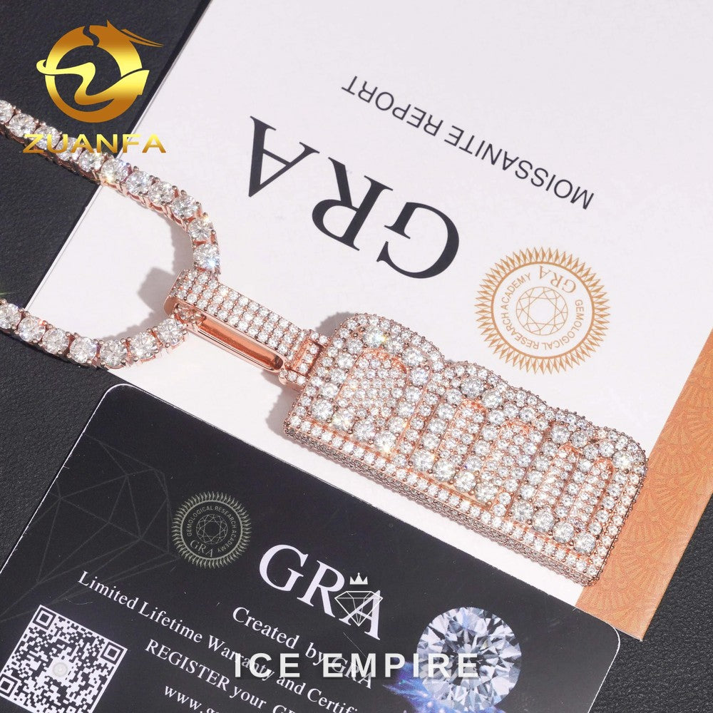 Iced Out 925 Silver Pendant