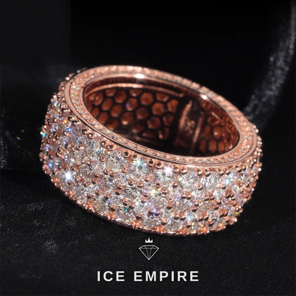 Iced Out 925 Silver Moissanite Ring