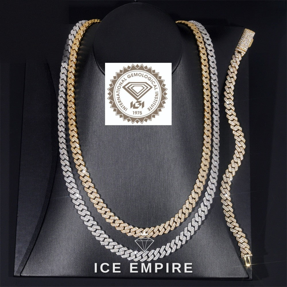 Iced Out Rose Gold Plated Lab Grown Diamond Cuban Chain